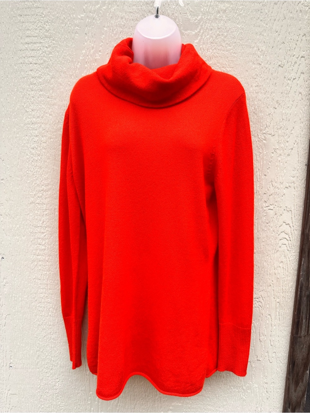 Athleta Red Cowl Neck Tunic Sweater Women’s Large Oversized Cozy Knit Pullover